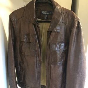 Polo Ralph Lauren leather Jacket  Size：L